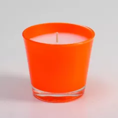 Свеча ароматическая в стакане "Неон", 9х8,2 см, оранжевый 5532692