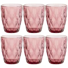 Набор стаканов "Muza color. Ромбо" 6 шт.*240 мл, розов. (кор=6наб.) (арт. 781-124)