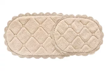 Набор ковриков для ванной комнаты Brianna 60х100, 50х70 см (персик)
