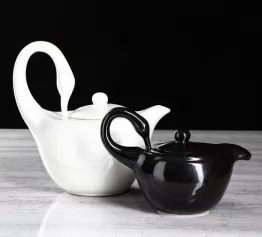 Набор чайный "Лебеди" (чайник 1 л, сахарница 0.5 л) 4910242
