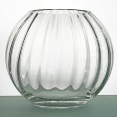 Ваза-шар, д.180, рифленное стекло, выс. 155 мм (арт. 5578/25514)