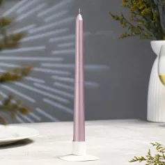 Свеча античная 2,3х25 см, лакированная, розовый металлик 4820530