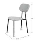 МОДЕРН (Текстиль DREAM steel (светло-серый)/каркас черный муар) - фото 2 - миниатюра