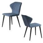 ЙОРК-1 (сиденье: Текстиль DREAM ocean (серо-голубой)/каркас Черный муар (матовый)) - фото 1 - миниатюра