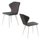 ЙОРК (сиденье: Текстиль Dream stone (серый)/каркас: Белый муар (матовый)) - фото 2 - миниатюра