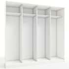 КОРПУС ШКАФА 2400*600*2300 ММ С АНТРЕСОЛЬНЫМИ ПОЛКАМИ (Корпус: БЕЛЫЙ легкий шелк, Наполнение: БЕЛЫЙ легкий шелк) - фото 1 - миниатюра