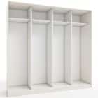 КОРПУС ШКАФА 2400*600*2300 ММ С АНТРЕСОЛЬНЫМИ ПОЛКАМИ (Корпус: ТЭФФИ, Наполнение: БЕЛЫЙ легкий шелк) - фото 1 - миниатюра