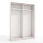 КОРПУС ШКАФА 1600*450*2300 ММ С АНТРЕСОЛЬНЫМИ ПОЛКАМИ (Корпус: ЯСЕНЬ СВЕТЛЫЙ, Наполнение: БЕЛЫЙ шагрень) - фото 1 - миниатюра