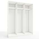 КОРПУС ШКАФА 1800*600*2300 ММ С АНТРЕСОЛЬНЫМИ ПОЛКАМИ (Корпус: БЕЛЫЙ шагрень, Наполнение: БЕЛЫЙ шагрень) - фото 1 - миниатюра