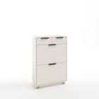 ТУМБА ПОД ОБУВЬ (АРТ. ТО-2М) (700*330*1024ММ) (тэффи/наполнение графит/ ручка СА-6, цвет - черный) - фото 1 - миниатюра