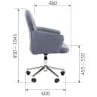 CHAIRMAN HOME 130 (ткань Т-71 голубой) - фото 6 - миниатюра