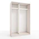 КОРПУС ШКАФА 1400*600*2300 ММ С АНТРЕСОЛЬНЫМИ ПОЛКАМИ (Корпус: ЯСЕНЬ СВЕТЛЫЙ, Наполнение: БЕЛЫЙ шагрень) - фото 1 - миниатюра