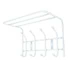 ВЕШАЛКА НАСТЕННАЯ С ПОЛКОЙ (АРТ. ВП4/ВП4М) (матовый белый) - фото 1 - миниатюра