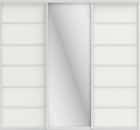 СТИВ (ЗЕРКАЛО/ЛДСП) (белый шагрень/профиль С хром) - фото 2 - миниатюра