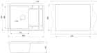 EMAR ГРАНИТ EMQ-1650.Q МОЙКА ВРЕЗНАЯ 650*500 (морион) - фото 2 - миниатюра