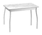 ОРИОН.4 (столешница: Пластик Мрамор белый/каркас: алюминий) - фото 1 - миниатюра