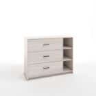 КОМОД №4 С ЧЕРНЫМИ РУЧКАМИ (1130*450*900 ММ) (ясень светлый) - фото 1 - миниатюра