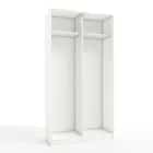 КОРПУС ШКАФА 1200*450*2300 ММ С АНТРЕСОЛЬНЫМИ ПОЛКАМИ (Корпус: БЕЛЫЙ шагрень, Наполнение: БЕЛЫЙ шагрень) - фото 1 - миниатюра