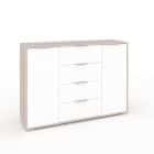 ЛАРС-4.2 (ясень светлый/белый шагрень, ручка СА-1, цвет - металлик) - фото 1 - миниатюра