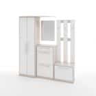 П19 МАРИКА (М) (ясень светлый/белый (легкий шелк)) - фото 1 - миниатюра