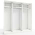 КОРПУС ШКАФА 2200*600*2300 ММ С АНТРЕСОЛЬНЫМИ ПОЛКАМИ (Корпус: БЕЛЫЙ легкий шелк, Наполнение: БЕЛЫЙ легкий шелк) - фото 1 - миниатюра