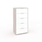 ЛАРС-5 (ясень светлый/белый шагрень, ручка СА-1, цвет - металлик) - фото 1 - миниатюра