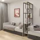 СТЕЛЛАЖ (АРТ. СЛ003.0) (800*300*2120ММ) (МЕТАЛЛ Черный Муар/ЛДСП Дуб Крафт белый (0009/0159)) - фото 2 - миниатюра