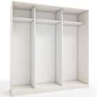 КОРПУС ШКАФА 2200*600*2300 ММ С АНТРЕСОЛЬНЫМИ ПОЛКАМИ (Корпус: ТЭФФИ, Наполнение: БЕЛЫЙ шагрень) - фото 1 - миниатюра