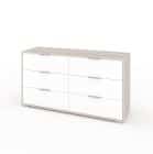 ЛАРС-6-1400 (ясень светлый/белый шагрень, ручка СА-1, цвет - металлик) - фото 1 - миниатюра