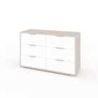 ЛАРС-6-1200 (ясень светлый/белый шагрень, ручка СА-1, цвет - металлик) - фото 1 - миниатюра