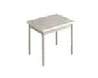 СТОЛ ОБЕДЕННЫЙ РАСКЛАДНОЙ НА ЛОМБЕРНОЙ ПЕТЛЕ СТ22 ЛДСП 600(1200)*800*750 (Алюминий Хром/Цемент светлый (0000/0172)) - фото 1 - миниатюра