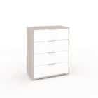 ЛАРС-4 (ясень светлый/белый шагрень, ручка СА-1, цвет - металлик) - фото 1 - миниатюра