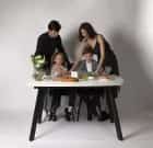 ПРОВАНС.1 (ПЛАСТИК мрамор белый/ подстолье №1 черный муар матовый/ноги 12.1 черный муар) - фото 3 - миниатюра