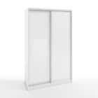 ОПТИМУС (белый шагрень/хром стекло белое) - фото 1 - миниатюра