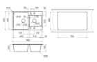 EMAR ГРАНИТ EMQ-2800.Q МОЙКА ВРЕЗНАЯ ДВЕ ЧАШИ 800*500 (морион) - фото 2 - миниатюра