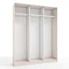 КОРПУС ШКАФА 1800*450*2300 ММ С АНТРЕСОЛЬНЫМИ ПОЛКАМИ (Корпус: ЯСЕНЬ СВЕТЛЫЙ, Наполнение: БЕЛЫЙ шагрень) - фото 1 - миниатюра