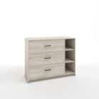 КОМОД №4 С ЧЕРНЫМИ РУЧКАМИ (1130*450*900 ММ) (соната легкий шелк) - фото 1 - миниатюра