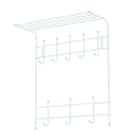 ВЕШАЛКА НАСТЕННАЯ С ПОЛКОЙ (АРТ. ВПТ8/ВПТ8М) (матовый белый) - фото 1 - миниатюра