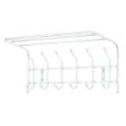 ВЕШАЛКА НАСТЕННАЯ С ПОЛКОЙ (АРТ. ВП6) (матовый белый) - фото 1 - миниатюра