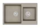 EMAR ГРАНИТ EMQ-2800.Q МОЙКА ВРЕЗНАЯ ДВЕ ЧАШИ 800*500 (берилл) - фото 1 - миниатюра