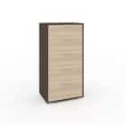 ЛАРС-5 (венге темный/дуб сонома, ручка СА-1, цвет - металлик) - фото 1 - миниатюра