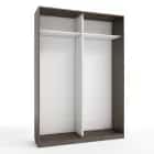 КОРПУС ШКАФА 1600*450*2300 ММ С АНТРЕСОЛЬНЫМИ ПОЛКАМИ (Корпус: ВЕНГЕ ТЕМНЫЙ, Наполнение: БЕЛЫЙ шагрень) - фото 1 - миниатюра