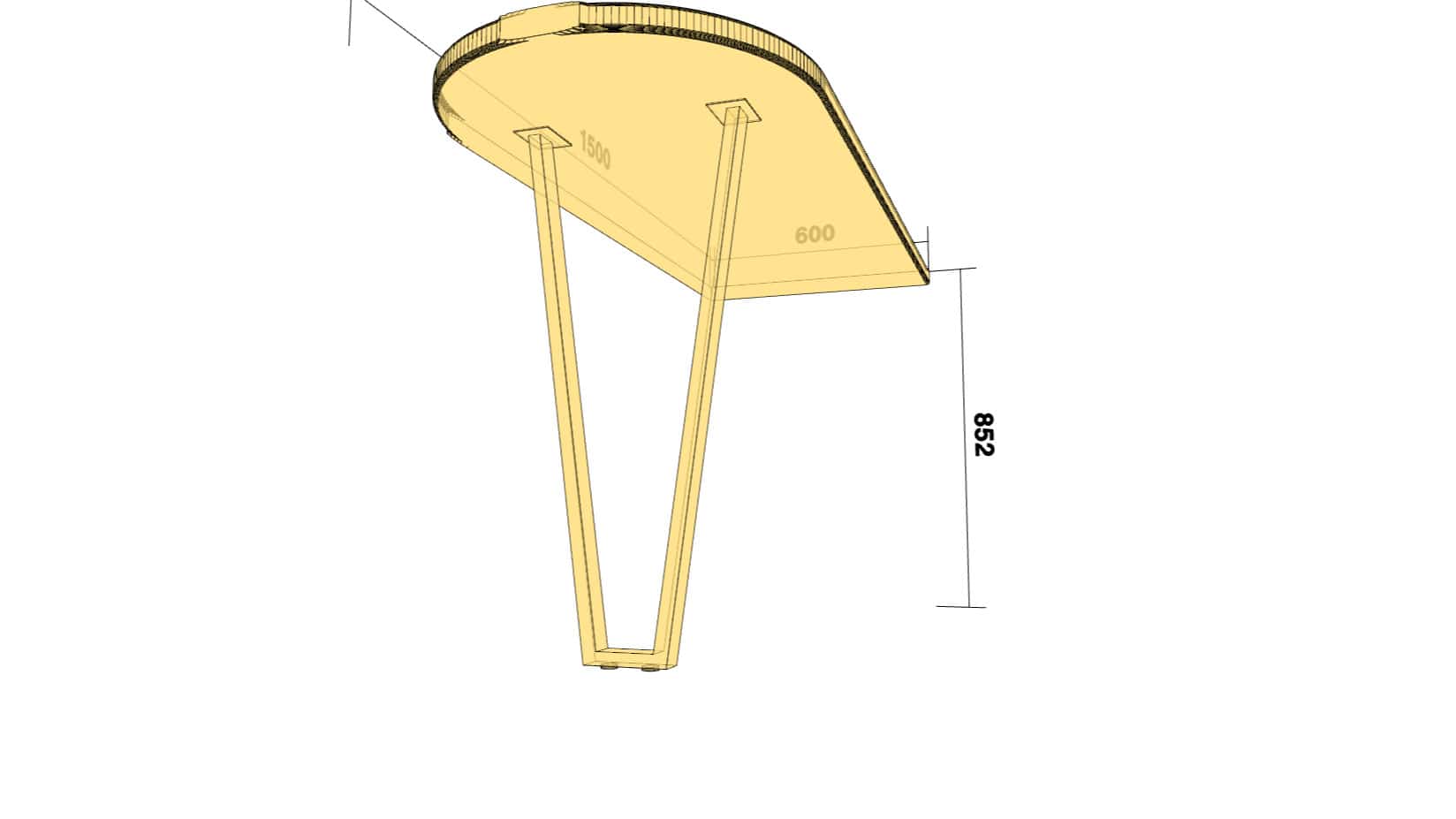 Барная стойка V (ШхВхГ: 1500x820x600) - фото 2