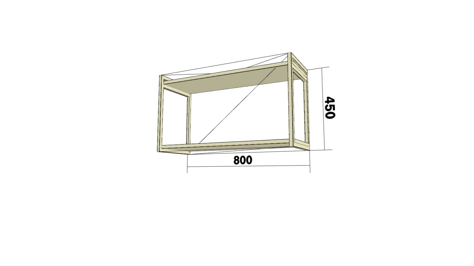 Открытая полка (ОПМВГ) (ШхВхГ: 800x450x300) - фото 2