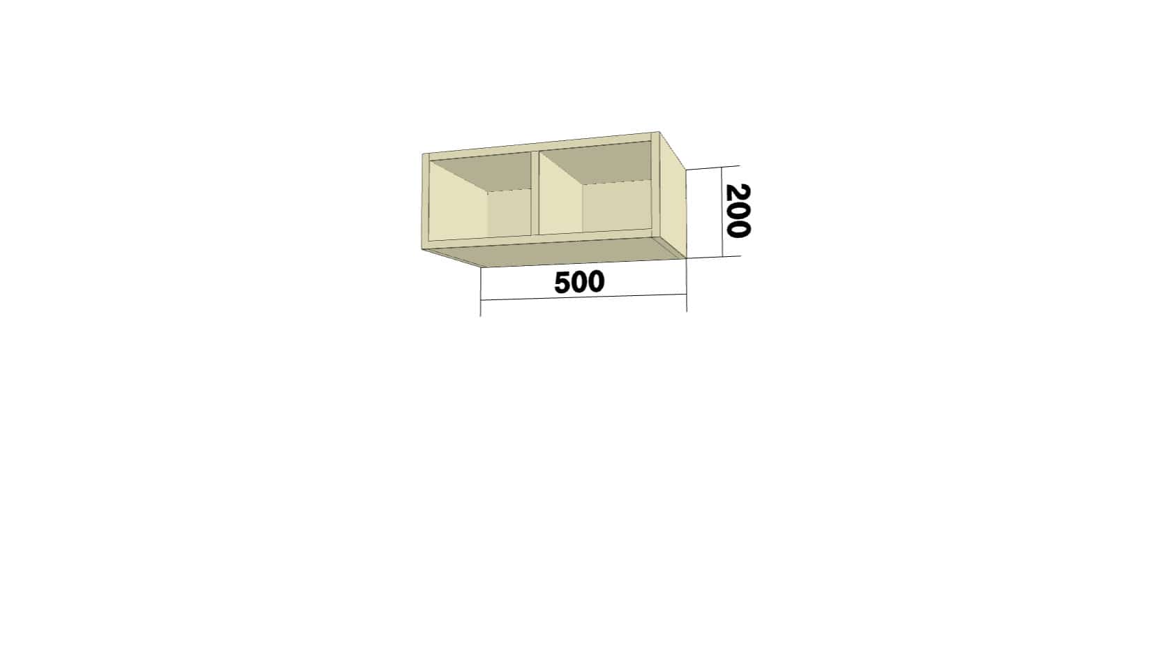 Открытая полка (ПЛД) (ШхВхГ: 500x200x300) - фото 2