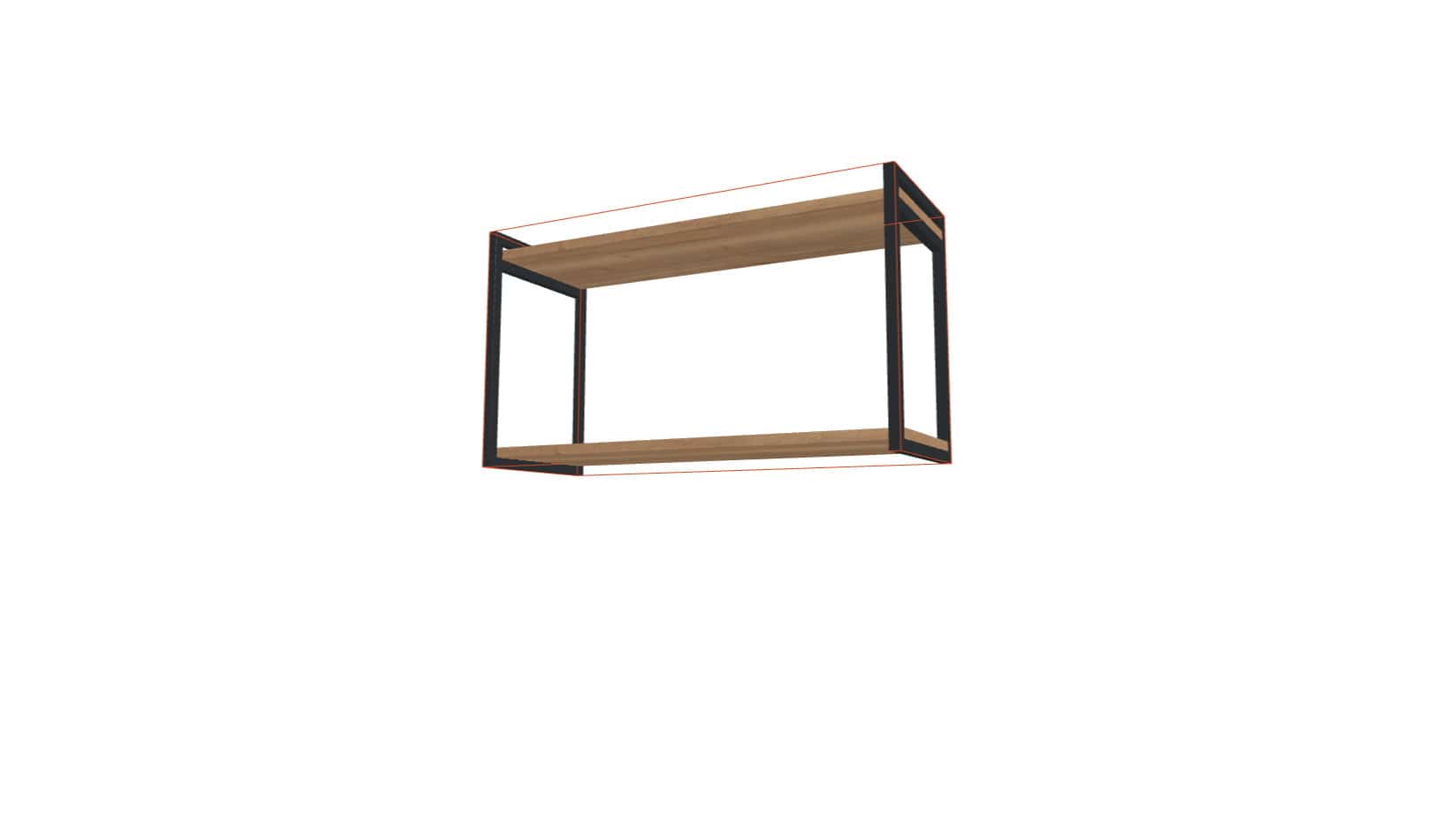 Открытая полка (ОПМВГ) (ШхВхГ: 800x450x300) - фото 1