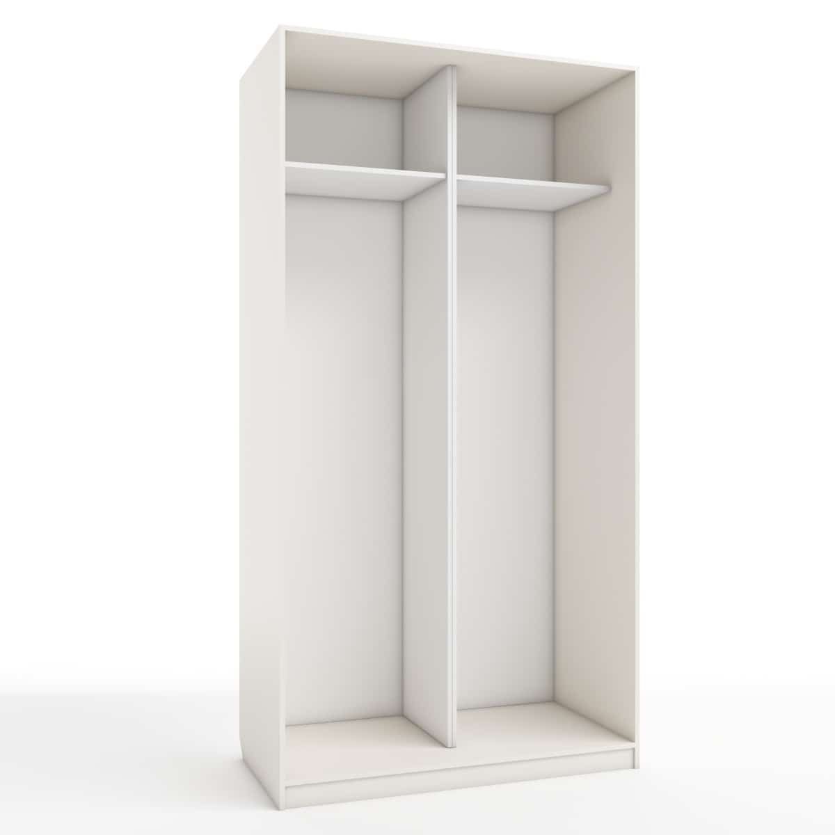 КОРПУС ШКАФА 1200*600*2300 ММ С АНТРЕСОЛЬНЫМИ ПОЛКАМИ (Корпус: ТЭФФИ, Наполнение: БЕЛЫЙ шагрень) - фото 1