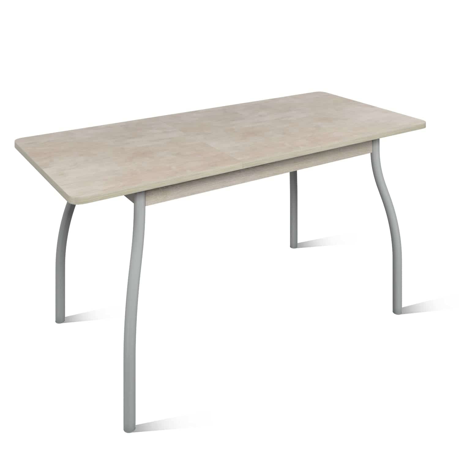 ОРИОН.4 (столешница: Пластик Бежевый камень/каркас: алюминий (светло-серый)) - фото 1