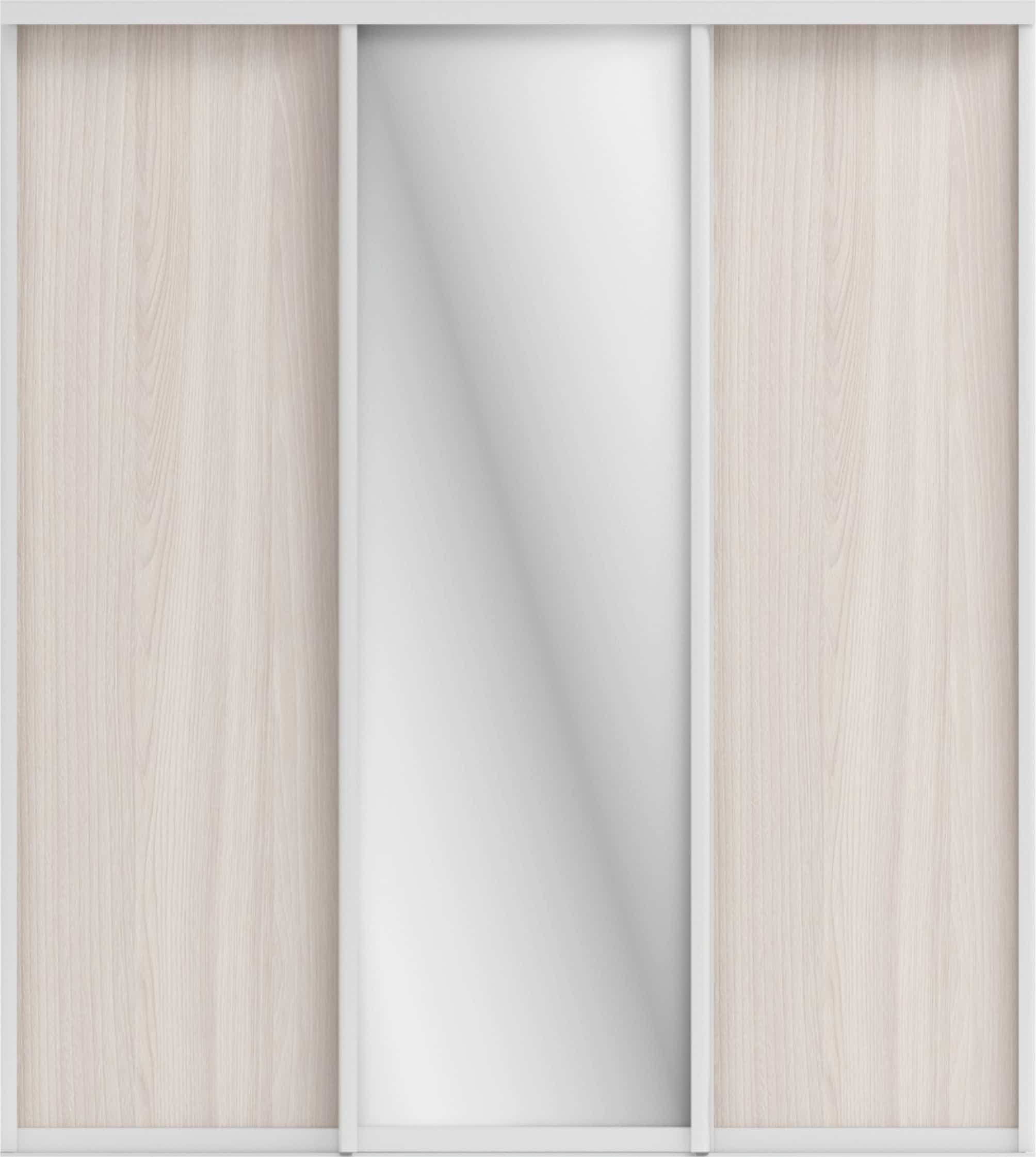 ОРИОН (ЗЕРКАЛО/ЛДСП) (ясень светлый/профиль С хром) - фото 1