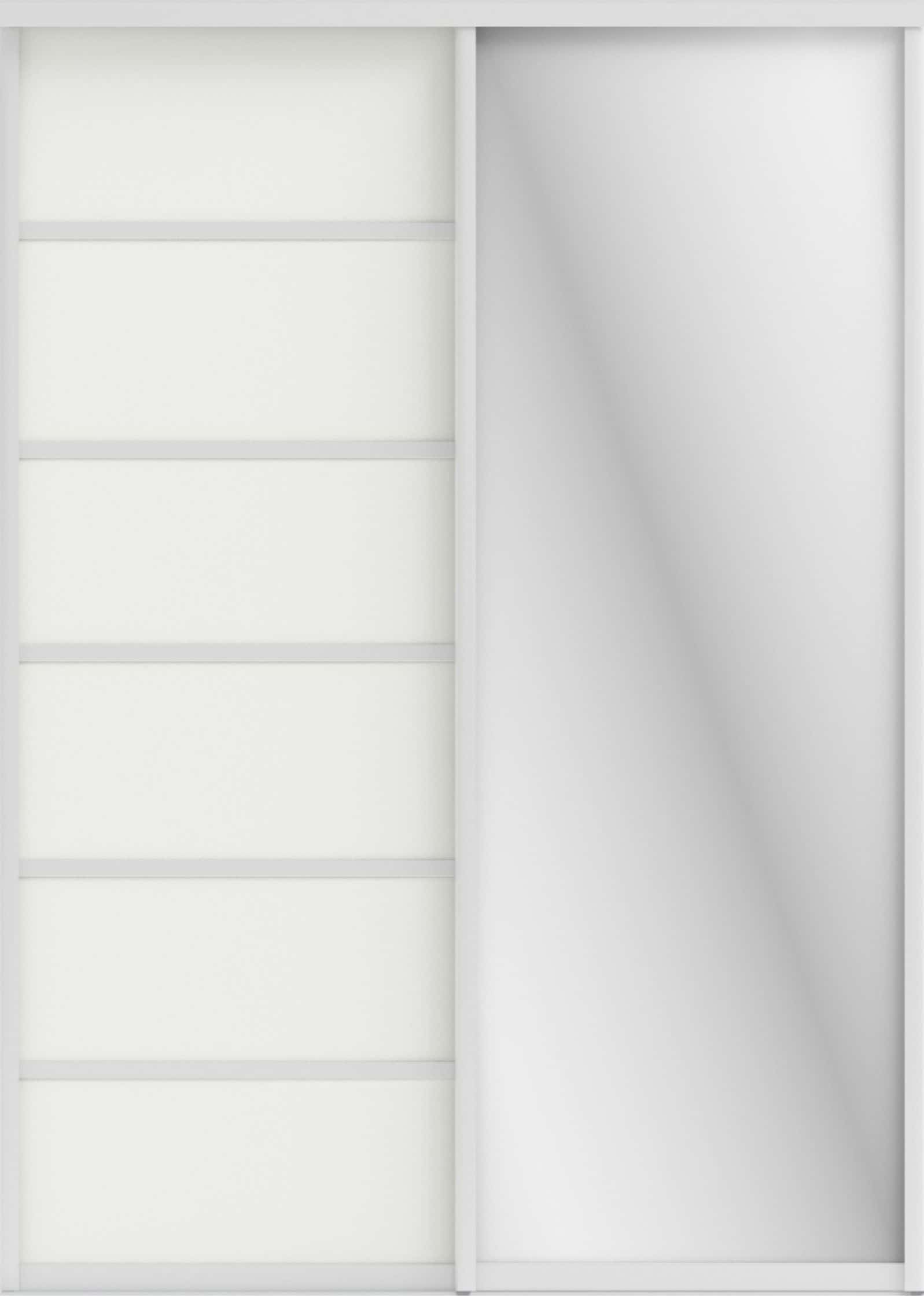 СТИВ (ЗЕРКАЛО/ЛДСП) (белый шагрень/профиль С хром) - фото 2